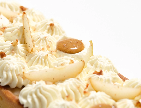 Tarte poire-vanille-pécan
