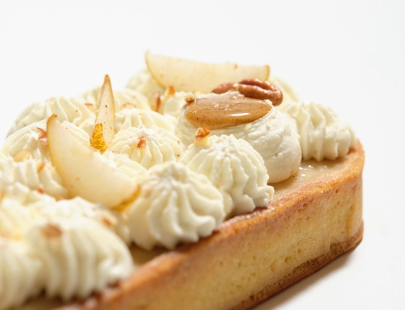 Tarte poire-vanille-pécan