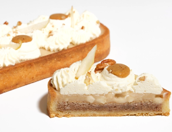 Tarte poire-vanille-pécan